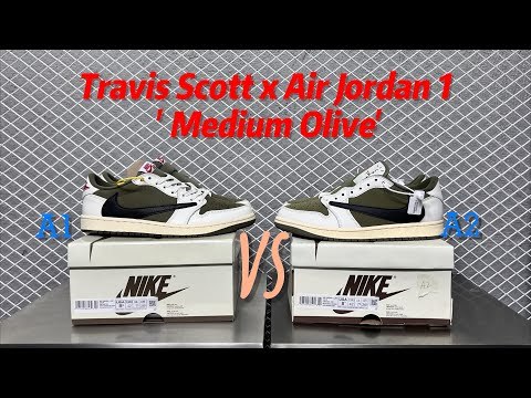 US Warehouse:Travis Scott x Air Jordan 1 ' Medium Olive' （A1）