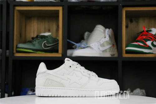 A Bathing Ape Bape SK8 Sta Triple White