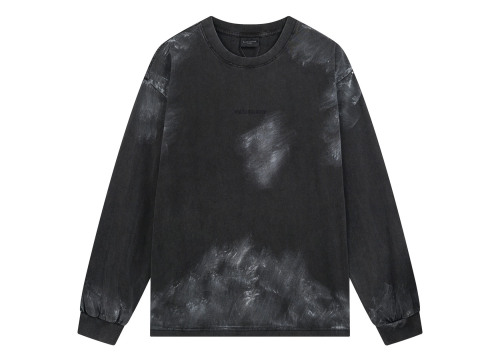 Balanciag@ Graffiti distressed long-sleeve shirt. 2025
