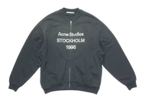 Acne Studios STOCKHOLM 1996 Faded Zip Logo Sweater