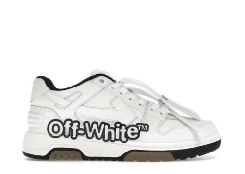 OFF-WHITE Out Of Office OOO Low Tops White Black