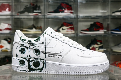 Suprem3 X Comme Des Garcons SHIRT X Air Force 1 Low Eyes