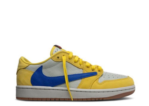 Travis Scott x Air Jordan 1 Retro Low OG SP “Elkins/Canary Yellow” GS（A1）
