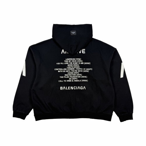 Balanciag@ Cracked Print Zipper Hoodie