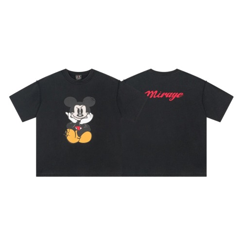 Vintage  Mickey Mouse Cracked Print Washed T-Shirt