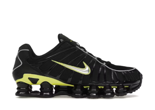 Nike Shox TL Black Dynamic Yellow Metallic Silver