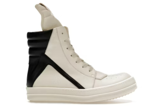 R!ck Owens Mega Bumper Geobasket  Milk Black