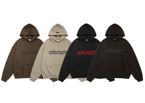 Fear Of God Fear of God Essentials Embossed Front Logo Fleece-Lined Hoodie FW26