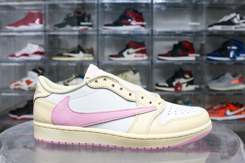 Travis Scott x Air Jordan 1 Low OG  Shy Pink White  2026