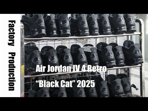 US Warehouse: Air Jordan IV 4 Retro Black Cat 2025 (A1 )
