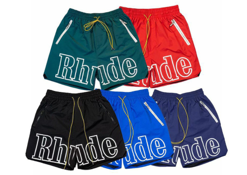 RHUDE Letter 3M Reflective Casual Sports Shorts